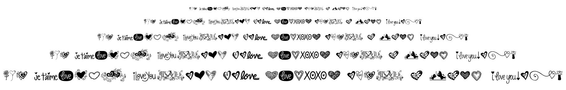 KG Heart Doodles font