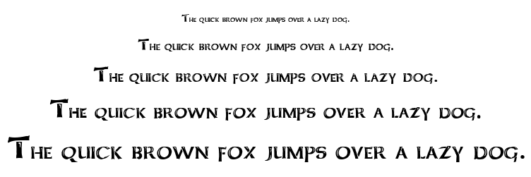 Kelt Caps Freehand font