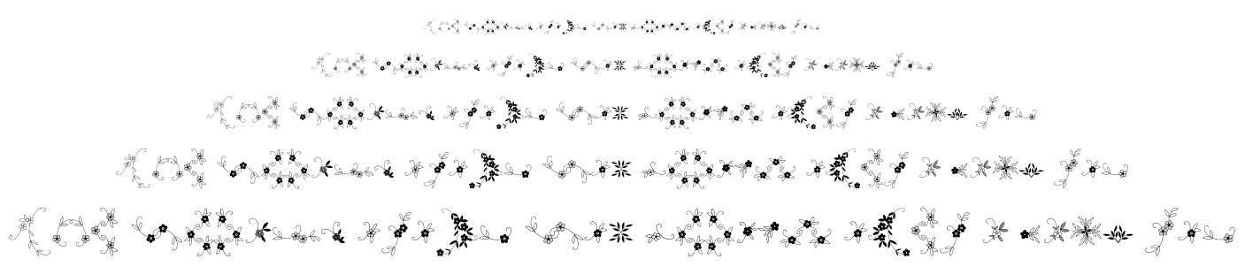 Menina Graciosa Ornaments Two font