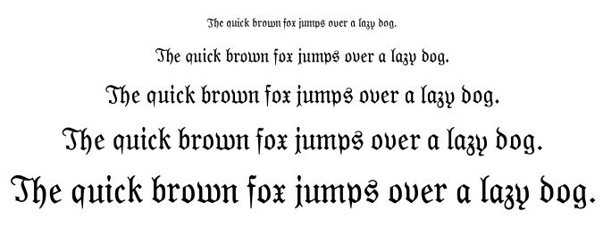 Moderne Fraktur font