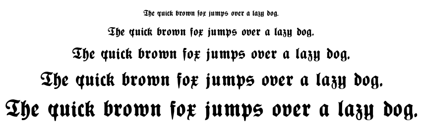 Plakat Fraktur font