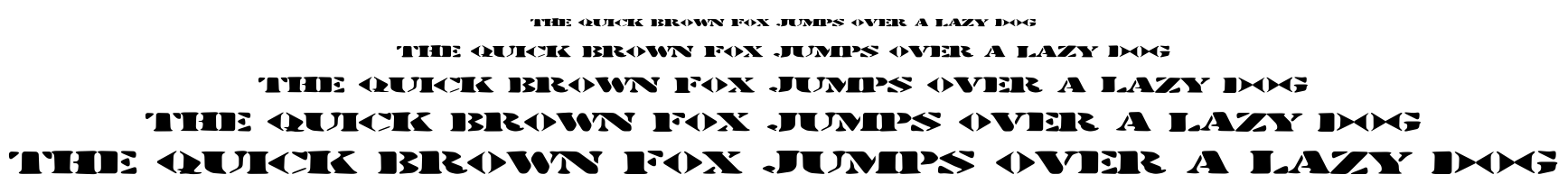 Stenciltration font