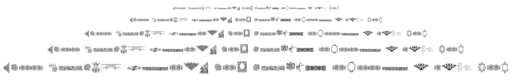 Victorian Free Ornaments Two font