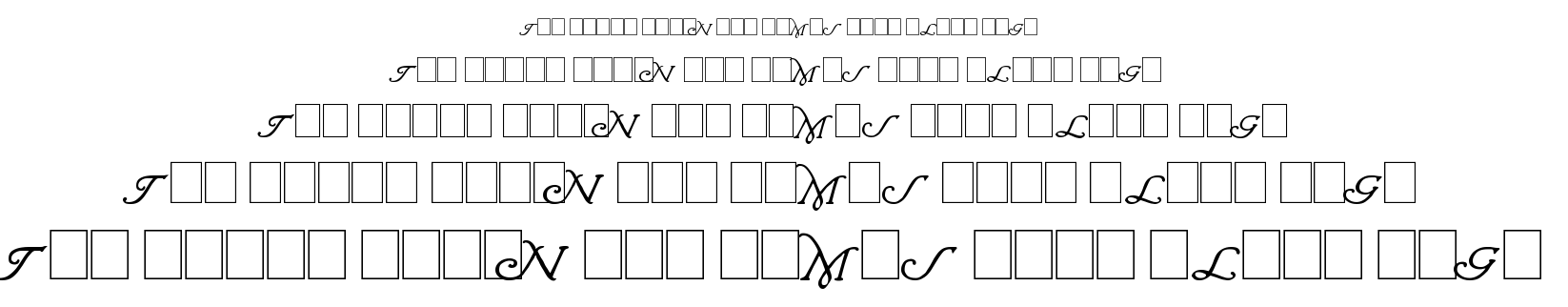 WRENN INITIALS font