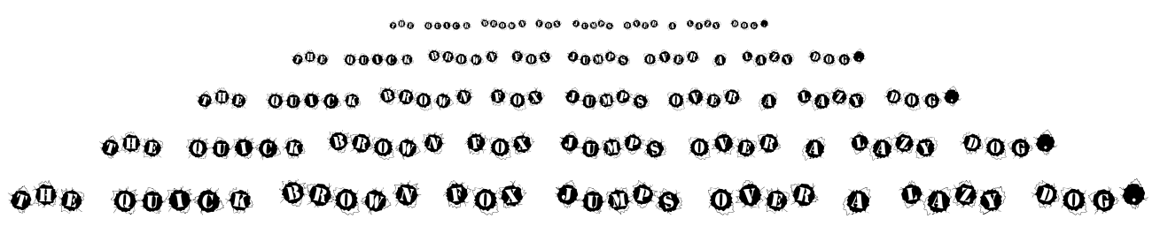 Bullet Holz font