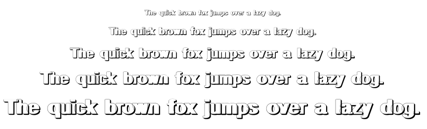 Geometric Shadow PW font