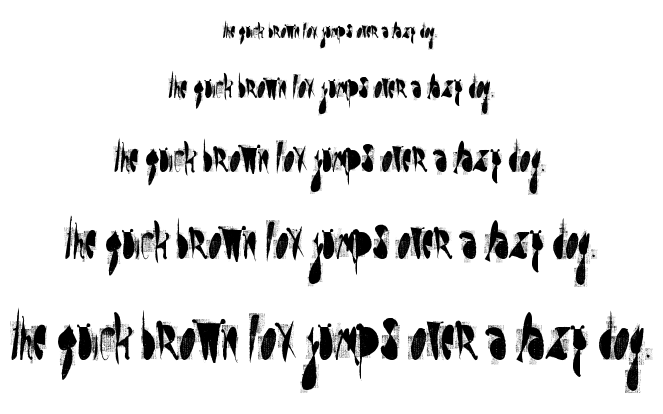 moskito screen font