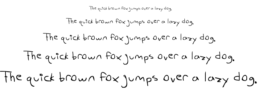 My derp handwriting font