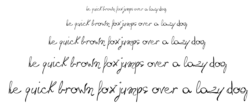 Writing something by hand font