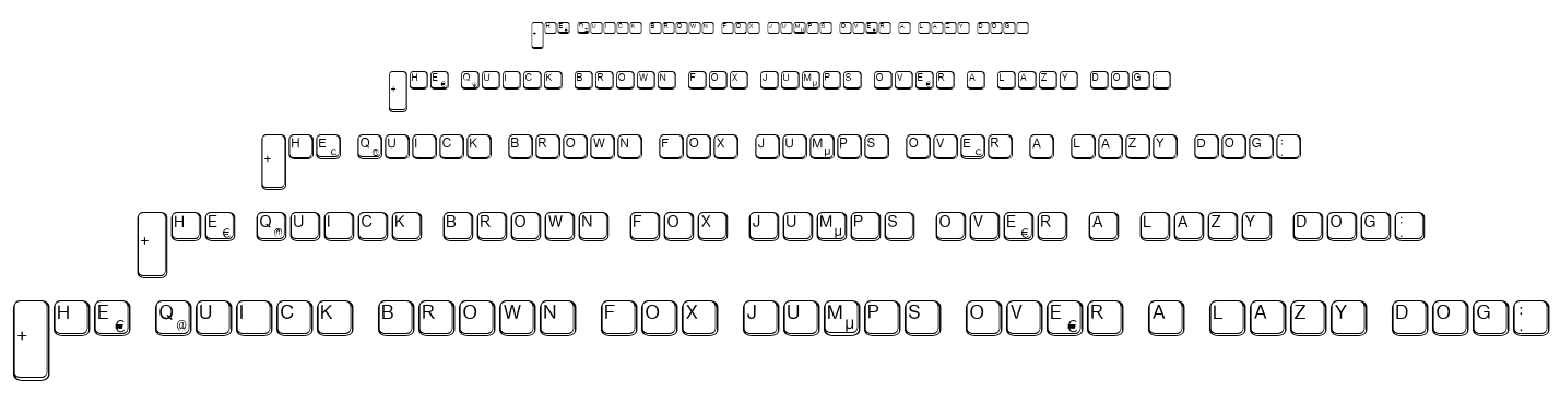 Aa Qwertz-Tasten font