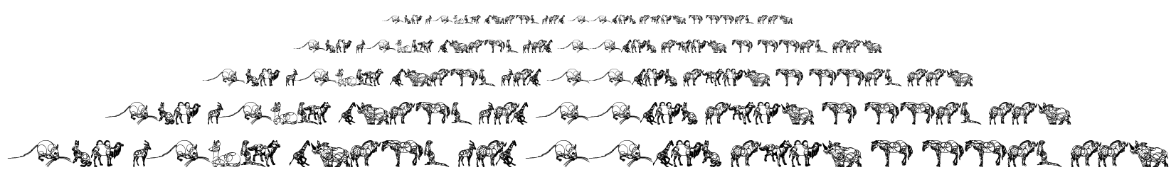 animal line font