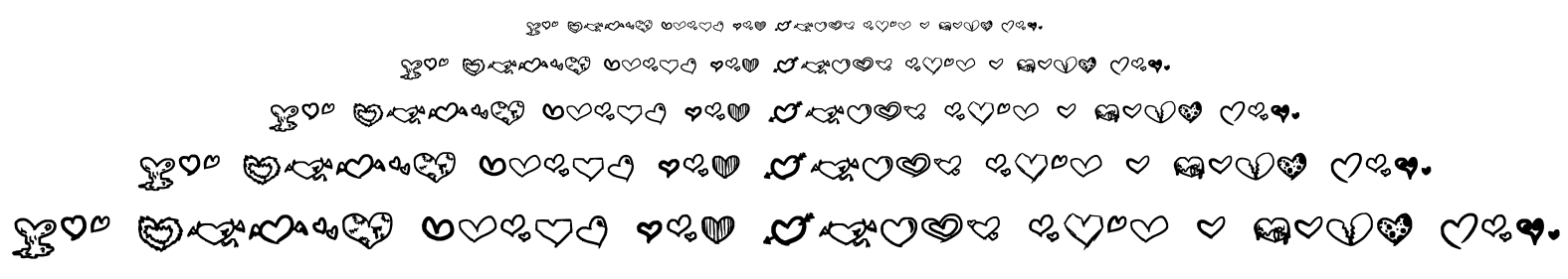 All Hearts font
