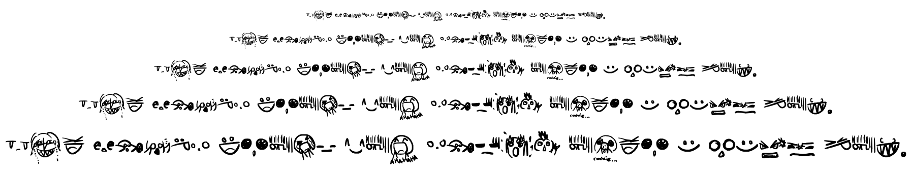 Emoticon Code font