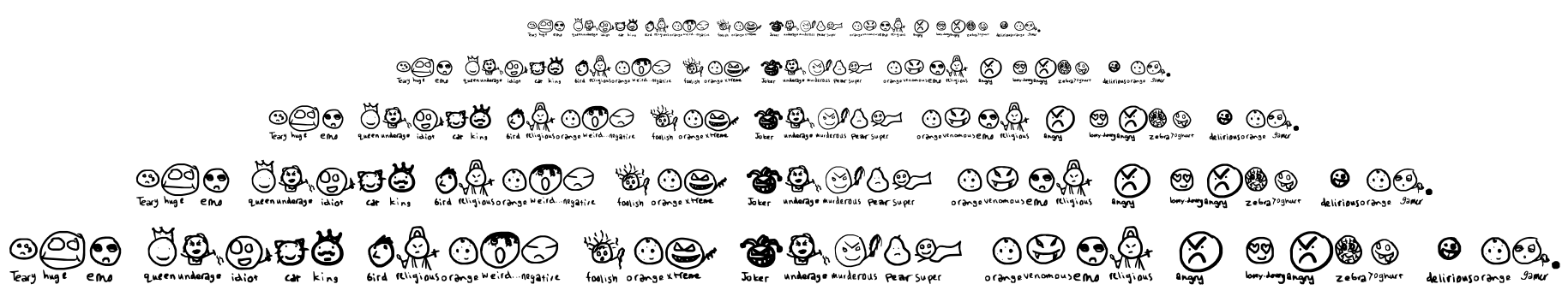 Emoticon Land font