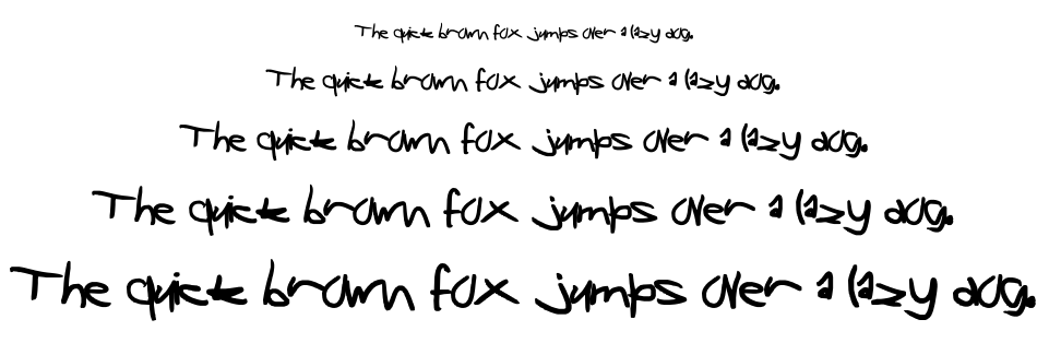 Left handed writing looks weird font