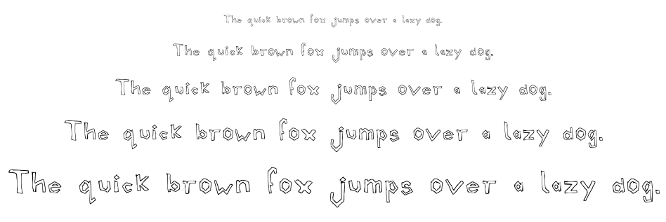 Triangular Blockage font
