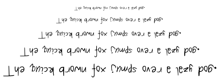 Upside down and backwards font