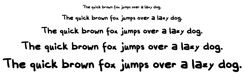 Written during an exam! font