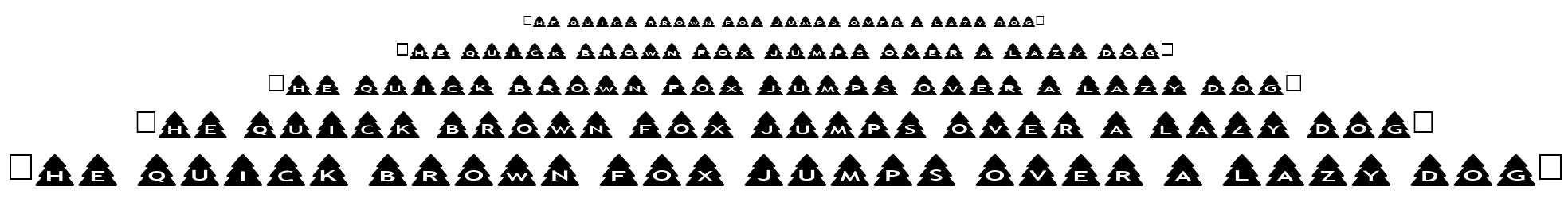alphashapes xmas trees font
