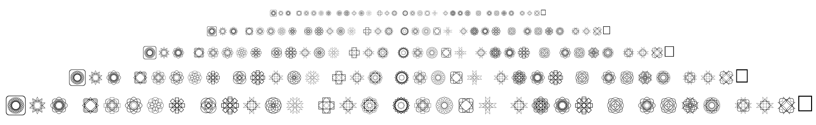 Symmetric Things font