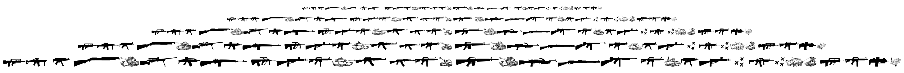 Army Weapons TFB font
