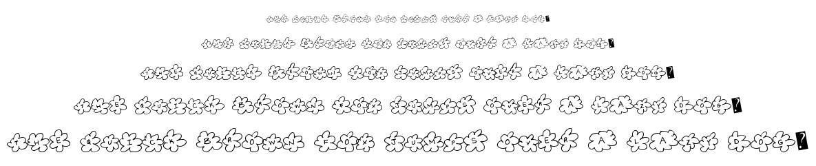 Inside Flower font