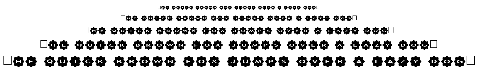 alphashapes gears 3 font