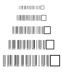 Barcoding font