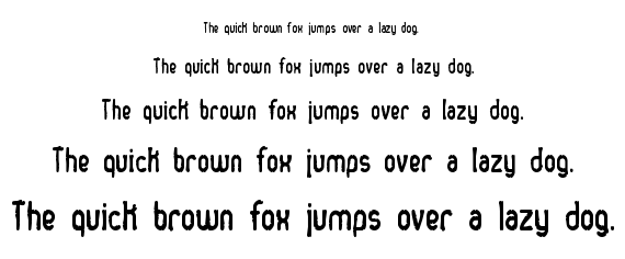 Dented font