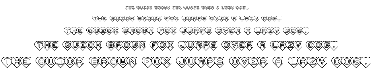 Hearts BRK font