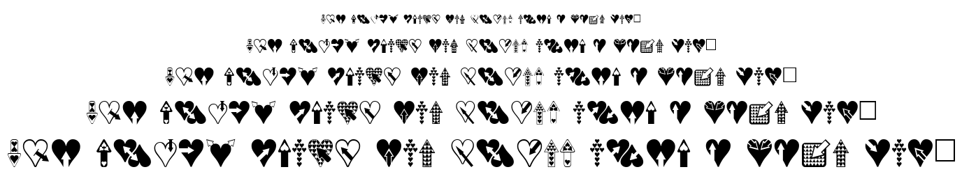 Hearts n Arrows font