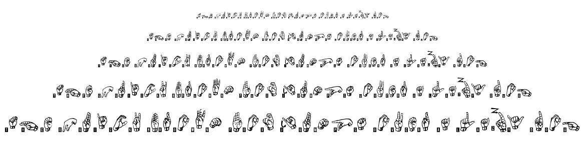 Signs Language TFB font