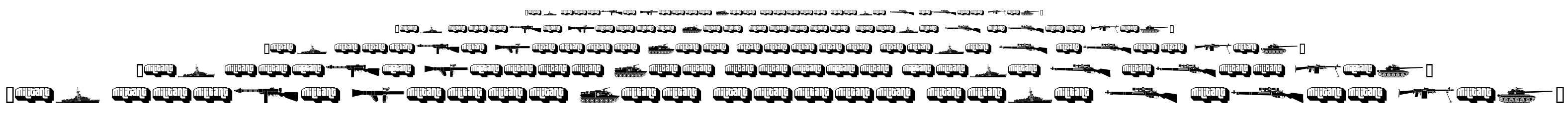 Military Dingbats font