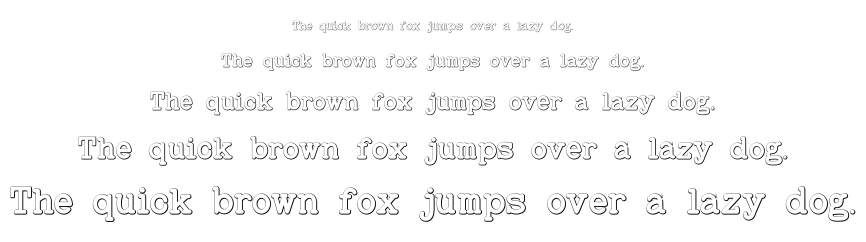 Baltimore Typewriter Beveled font