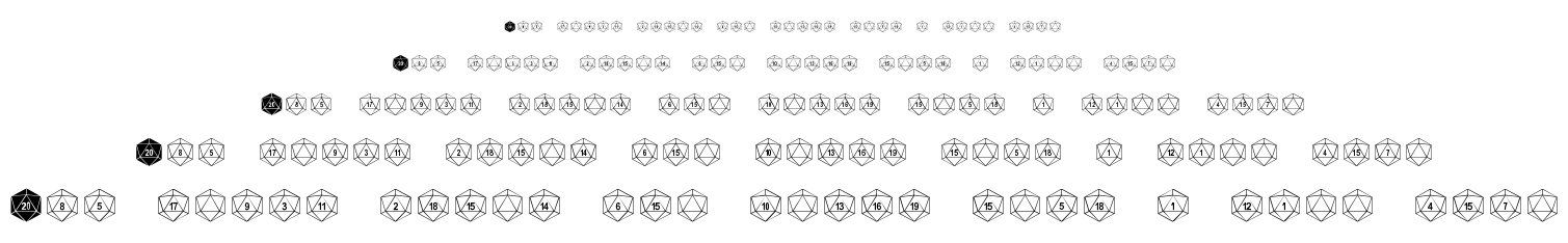 Duodecahedron font