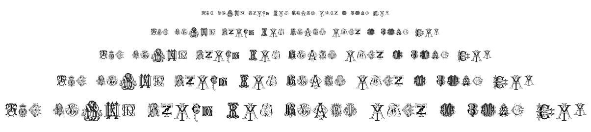 Intellecta Monograms Random Samples Two font