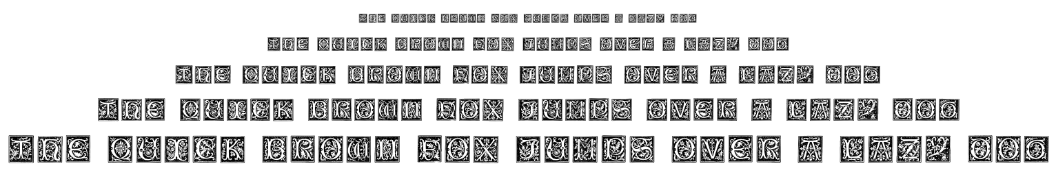 Typographer Woodcut Initials One font