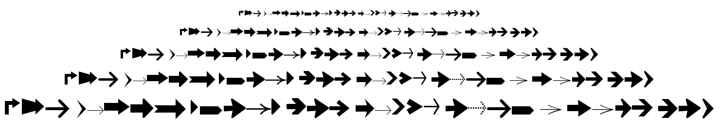 Arrows TFB font