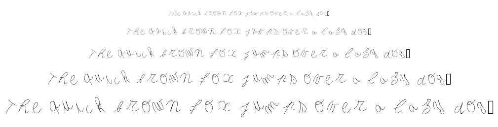 Inclined letter font