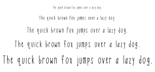 KB So Thinteresting font