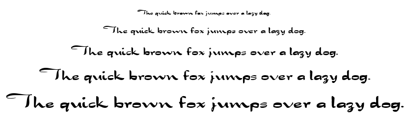 Dragon wick font