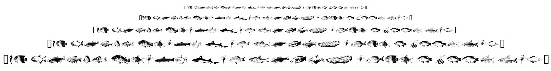 Fishy Print AOE font