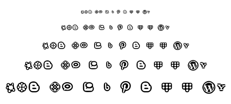 Social Media Icons Bold font