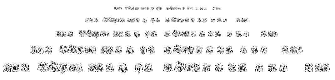 Hard to Read Monograms font