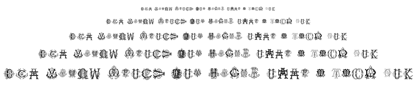 Intellecta Monograms Random Samples Five font
