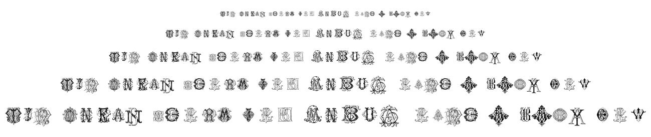 Intellecta Monograms Random Samples font