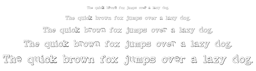 Baltimore Typewriter Bold Beveled font