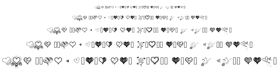 PW Little Hearts font