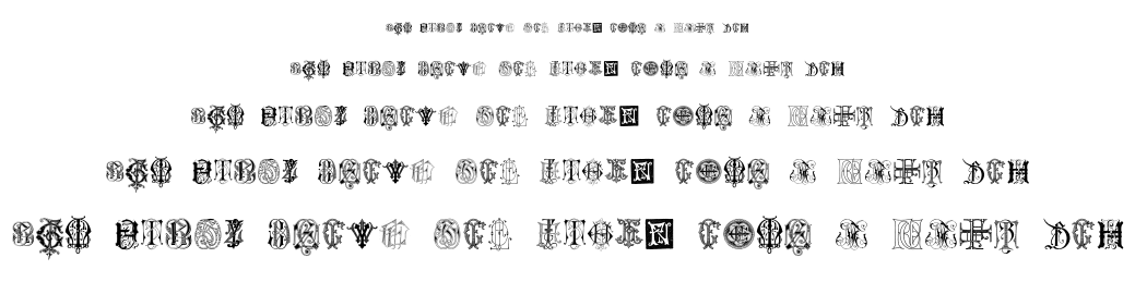 Intellecta Monograms Random Samples Seven font