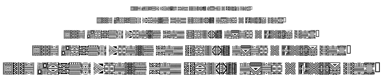 Haus Ethnik Dingbats font